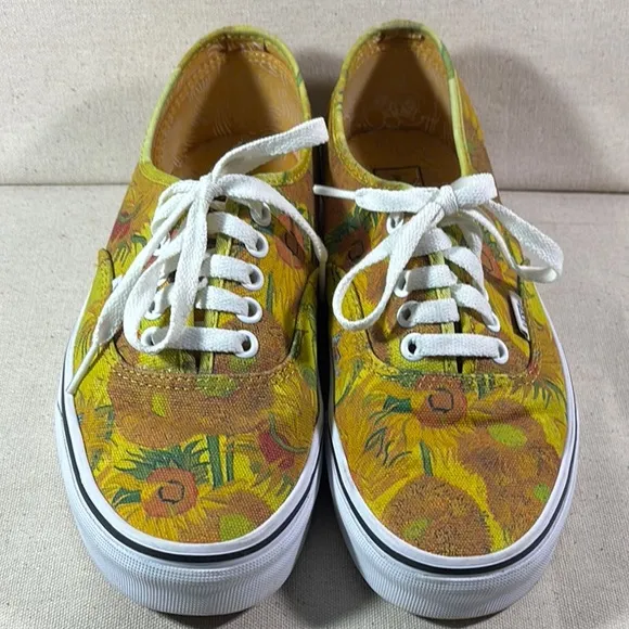 VANS Limited Release Van Gogh Museum Sunflowers Canvas Sneakers W 8/M 6.5