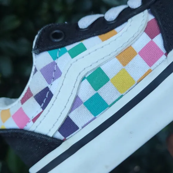 VANS LITTLE KIDS CHECKERBOARD OLD SKOOL SHOE