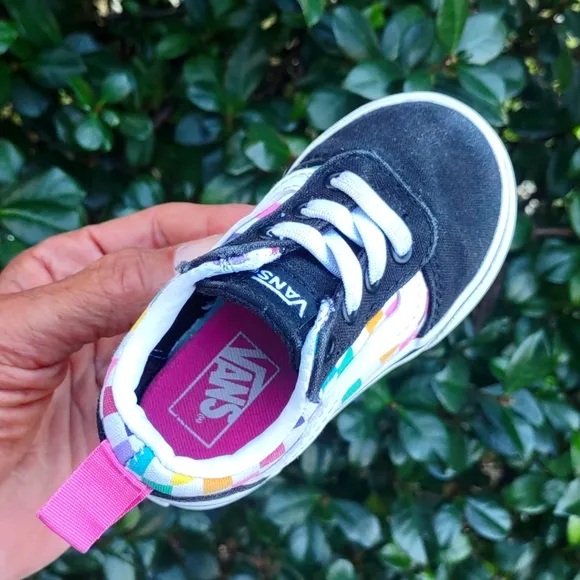VANS LITTLE KIDS CHECKERBOARD OLD SKOOL SHOE
