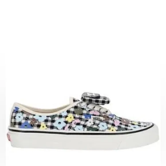 Vans low tops Sandy Liang sneakers floral &amp; gingham black white with mini purse