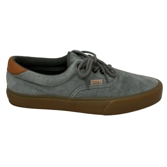 Vans Mens Era 59 Gray Suede Tortoiseshell Eyelet Gum Sole Limited Edition Size 9