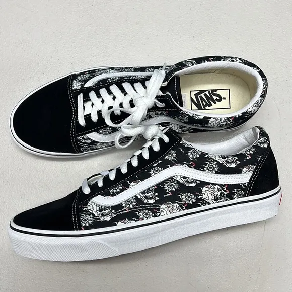 VANS | Old Skool Flash Skulls Black &amp; Multi Skate Shoes