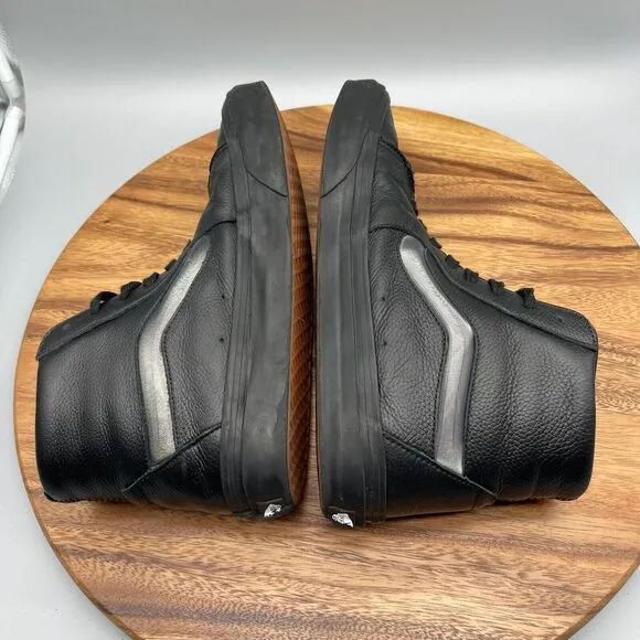 Vans Old Skool SK8-HI XL Big Mood Black Leather Shoes Mens Size 10 Trainers