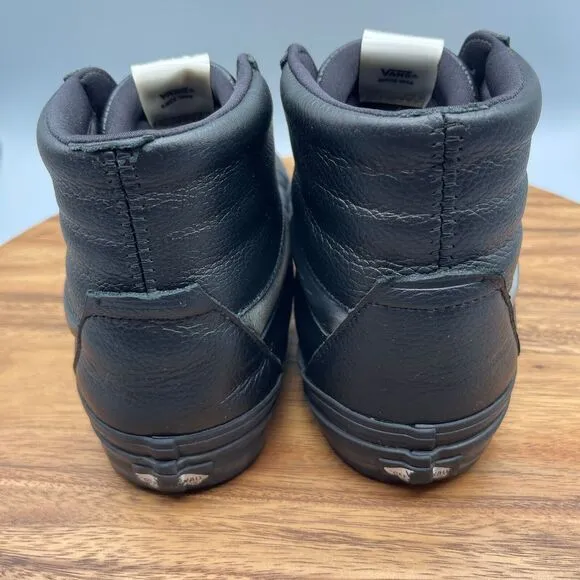 Vans Old Skool SK8-HI XL Big Mood Black Leather Shoes Mens Size 10 Trainers