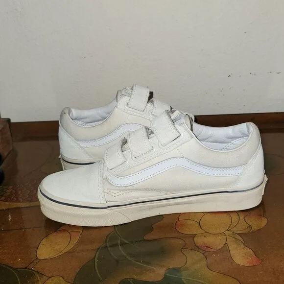 Vans Old Skool V Canvas Skate Shoes White M4.5 W6
