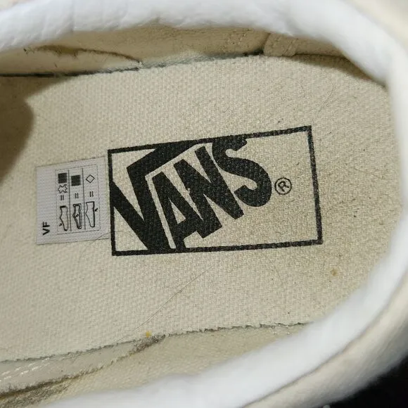 Vans Old Skool V Canvas Skate Shoes White M4.5 W6
