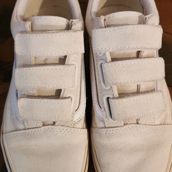 Vans Old Skool V Canvas Skate Shoes White M4.5 W6
