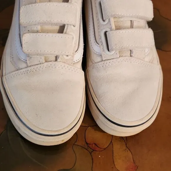 Vans Old Skool V Canvas Skate Shoes White M4.5 W6