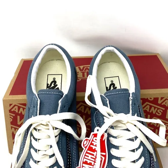 VANS Old Skool Vintage Gum Casual Shoes For Women Canvas Suede Blue VN0A5KRSRV2