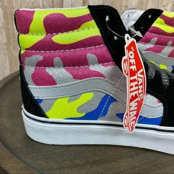 Vans Sk8-Hi Platform 2 After Dark Camo/True White Sneakers Size 7.5 Women