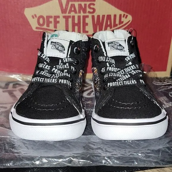VANS Sk8-Hi Zip ProjectCAT Protect Tigers Discovery Rare ComfyCush Shoes Size 5