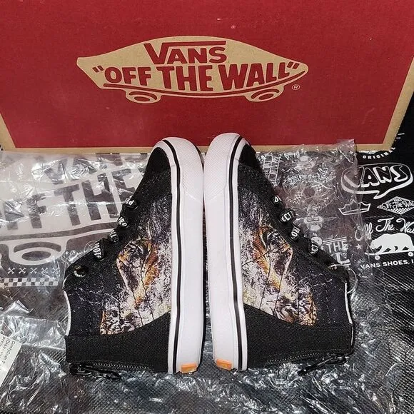 VANS Sk8-Hi Zip ProjectCAT Protect Tigers Discovery Rare ComfyCush Shoes Size 5