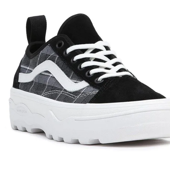 Vans Skate Sentry Old Skool Plaid Canvas UltraCush Shoes Mens 11 NEW Fast Ship