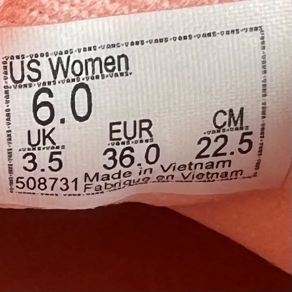 Vans Ward Canvas Tropical Peach Women's Shoe Size 6 #B1142