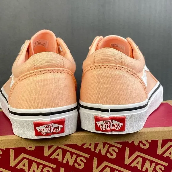 VANS WARD Women's Tropical Peach Canvas Lace Up Sneakers Shoes  size 6