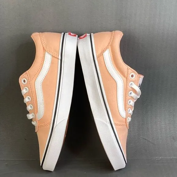 VANS WARD Women's Tropical Peach Canvas Lace Up Sneakers Shoes  size 6