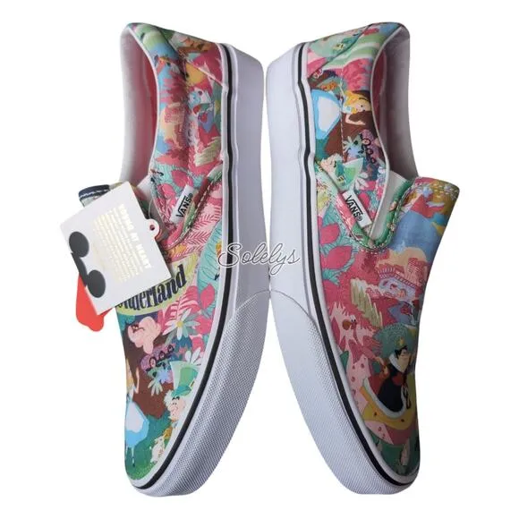 VANS x Disney Alice in Wonderland 2015 Young at Heart Slip On Sneaker Womens 9