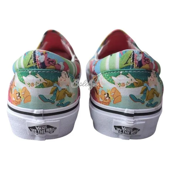 VANS x Disney Alice in Wonderland 2015 Young at Heart Slip On Sneaker Womens 9