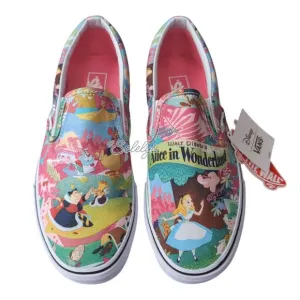 VANS x Disney Alice in Wonderland 2015 Young at Heart Slip On Sneaker Womens 9