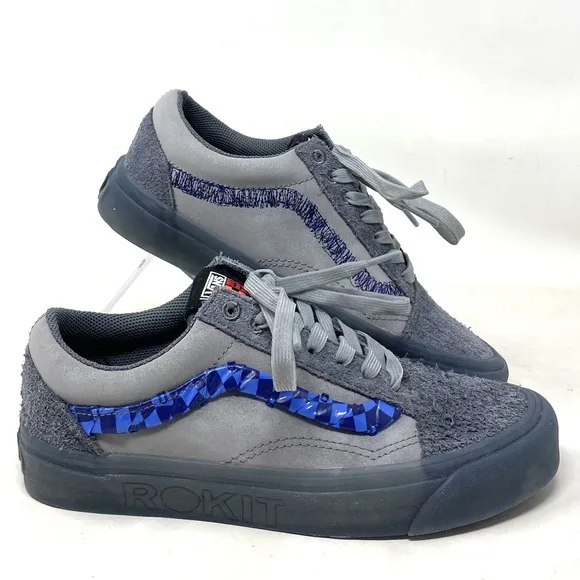 VANS x Rokit Old Skool 36 DX Shoes Suede Gray Low For Women Sneakers VN0000SRBKU