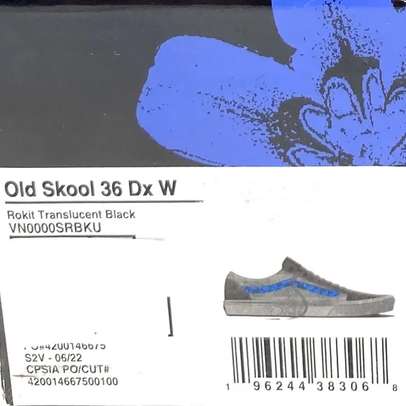 VANS x Rokit Old Skool 36 DX Shoes Suede Gray Low For Women Sneakers VN0000SRBKU