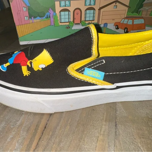 Vans X Simpsons Classic Slip On Shoes Size Women 7 Men’s 5.5 Homer Bart With Box