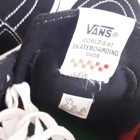 🆕Vans x Skateistan Skate Sk8-Hi Checkerboard Shoes Black/White Mens 12