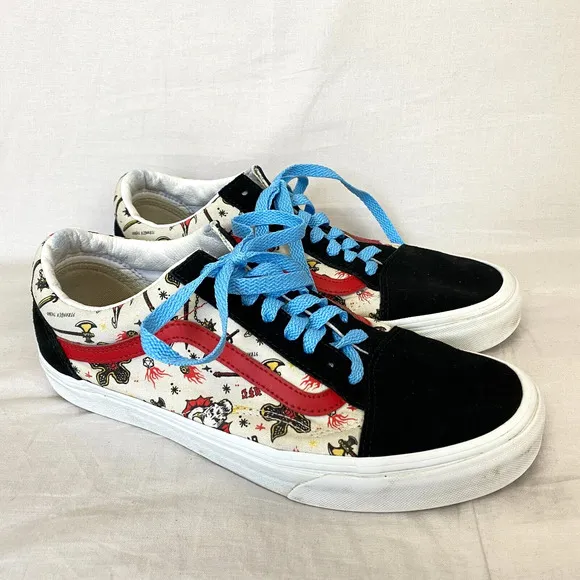 Vans x Stranger Things Shoes Womens 11 Mens 9.5 Hellfire Club Low Top Sneakers