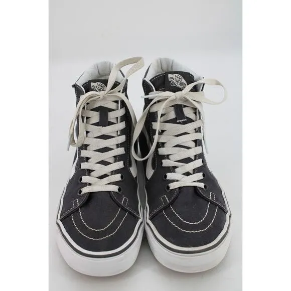 Vans Sk8 Hi Top Skate Shoes, Skateboarding Sidestripe GRAY Canvas Mens 7.5