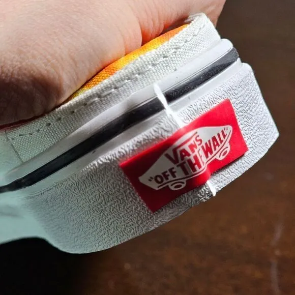Vans X A$AP Worldwide Slip On White Shoes Mules Flames ASAP Rocky Collab Size 7