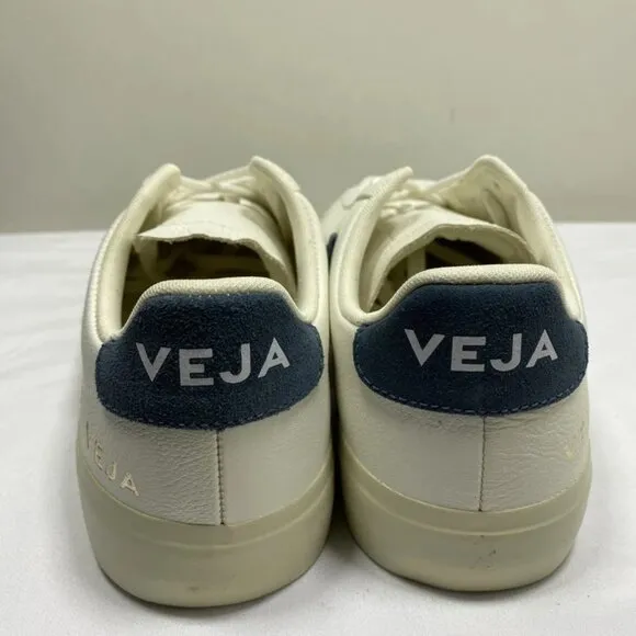 Veja Campo Chromefree Leather Sneakers – Women's 7 – White/Blue – New Without Bo