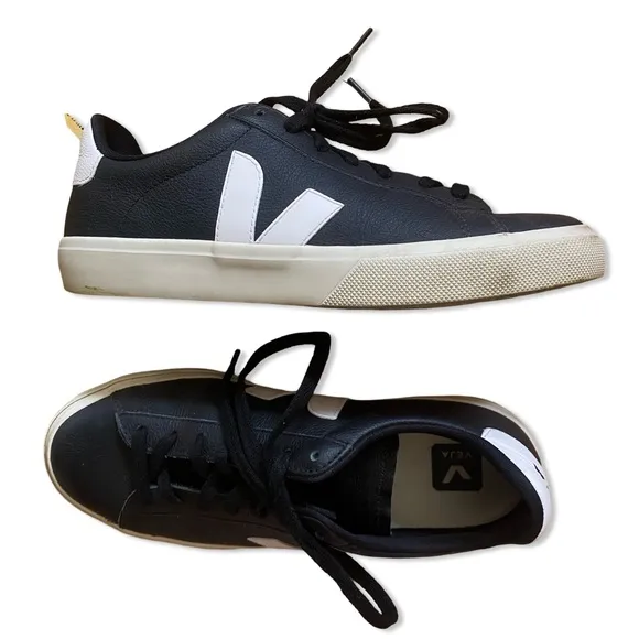 Veja Campo Sneakers Black &amp; White shoes athletic trainers Revolve 41 10