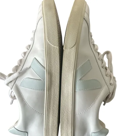 Veja Esplar Women's White Sneakers with Light Blue/Mint Size 8
