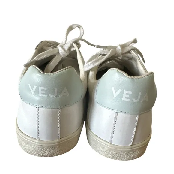 Veja Esplar Women's White Sneakers with Light Blue/Mint Size 8