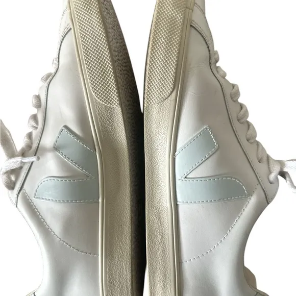 Veja Esplar Women's White Sneakers with Light Blue/Mint Size 8