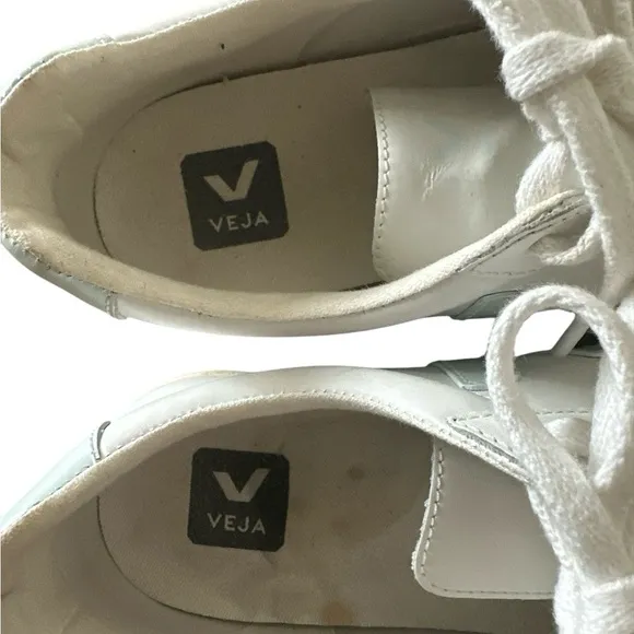 Veja Esplar Women's White Sneakers with Light Blue/Mint Size 8