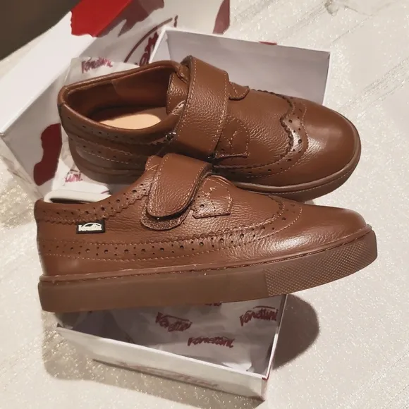 Venettini NEW Dakota Kids Leather Hook-N-Loop Sneaker Dress Shoe SlipOn Handmade