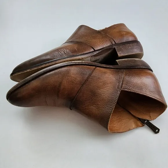 Veracruz Ankle Booties Size 38 Women's Leather Shoes Brown Made In Spain Western