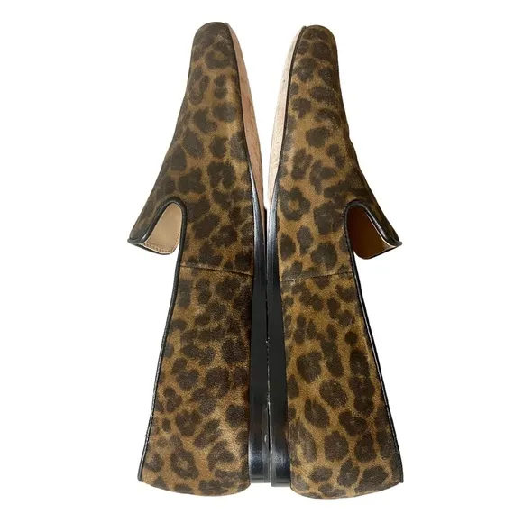 Veronica Beard Griffin Leopard Animal Print Slip On Loafers Exotic Flats 8.5