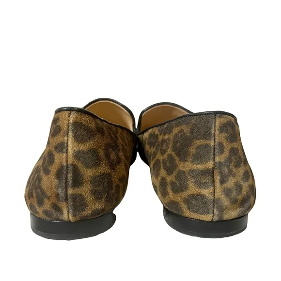 Veronica Beard Griffin Leopard Animal Print Slip On Loafers Exotic Flats 8.5
