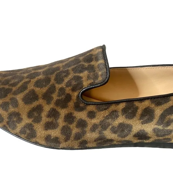 Veronica Beard Griffin Leopard Animal Print Slip On Loafers Exotic Flats 8.5