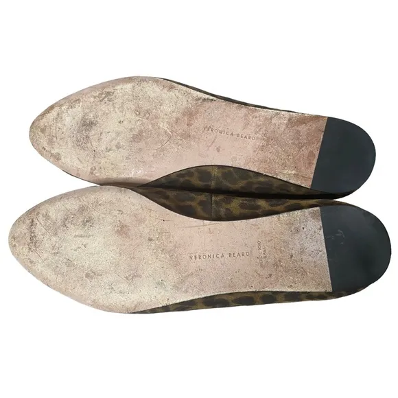 Veronica Beard Griffin Leopard Animal Print Slip On Loafers Exotic Flats 8.5