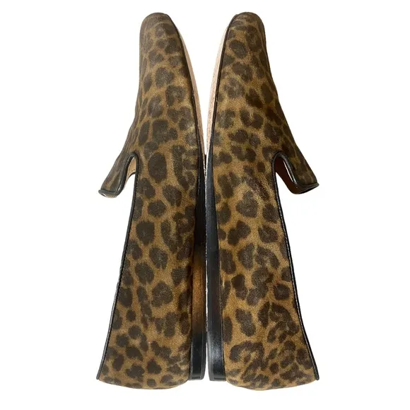 Veronica Beard Griffin Leopard Animal Print Slip On Loafers Exotic Flats 8.5