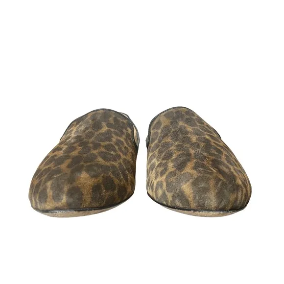 Veronica Beard Griffin Leopard Animal Print Slip On Loafers Exotic Flats 8.5