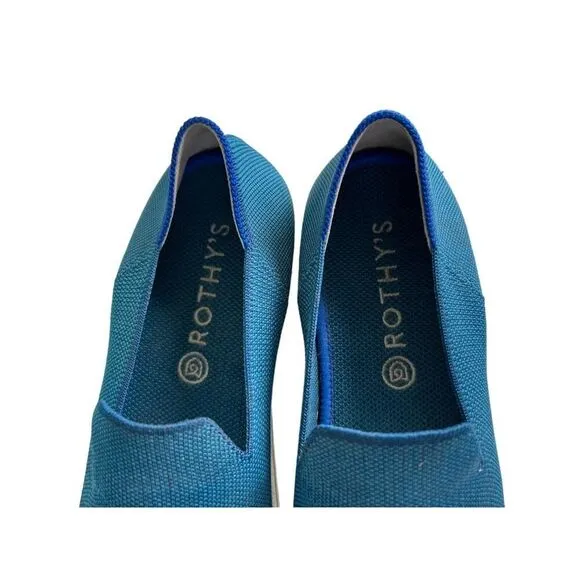 VERY RARE RETIRED Rothy's The Sneaker Blue Women US 9.5 Sneakers Boat Shoes