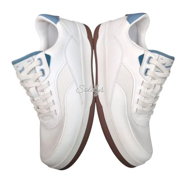 Vessi Courtside Classic Off White Tidal Blue Waterproof Dyma-Tex Sneaker Mens 8