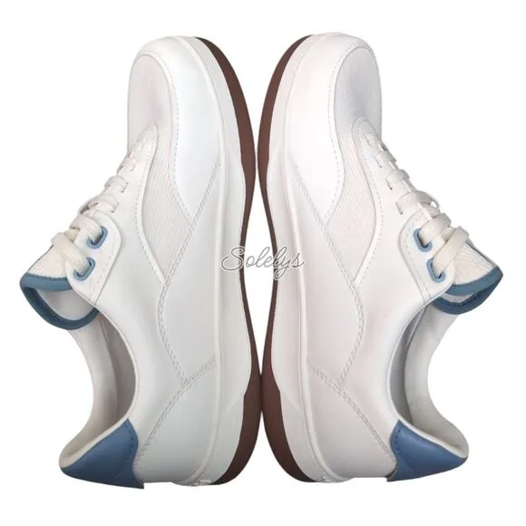 Vessi Courtside Classic Off White Tidal Blue Waterproof Dyma-Tex Sneaker Mens 8