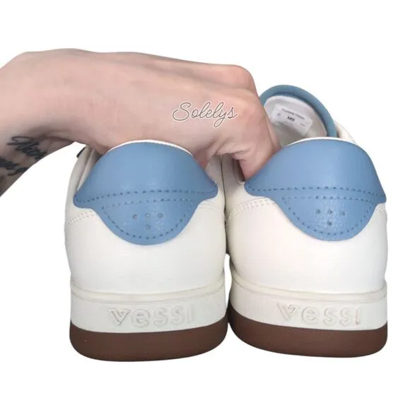 Vessi Courtside Classic Off White Tidal Blue Waterproof Dyma-Tex Sneaker Mens 8