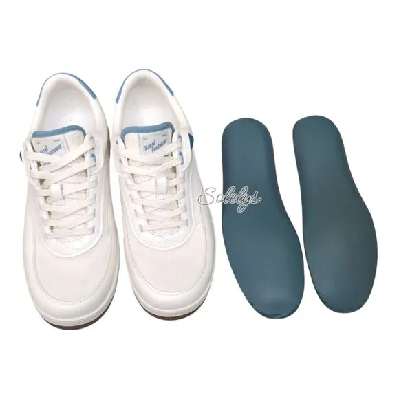 Vessi Courtside Classic Off White Tidal Blue Waterproof Dyma-Tex Sneaker Mens 8