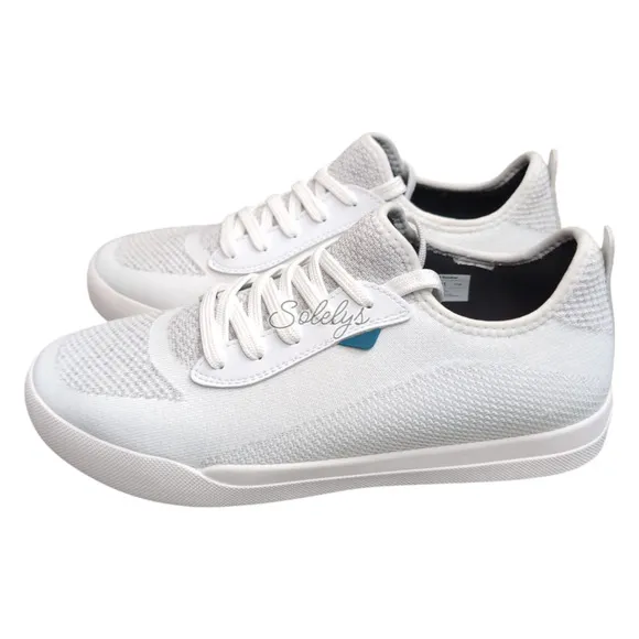 Vessi Weekend Marble White Waterproof Dyma-Tex Knit Lace Up Sneaker Womens 11
